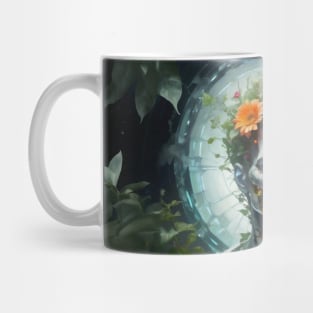 Cyborg with plants in head Mug